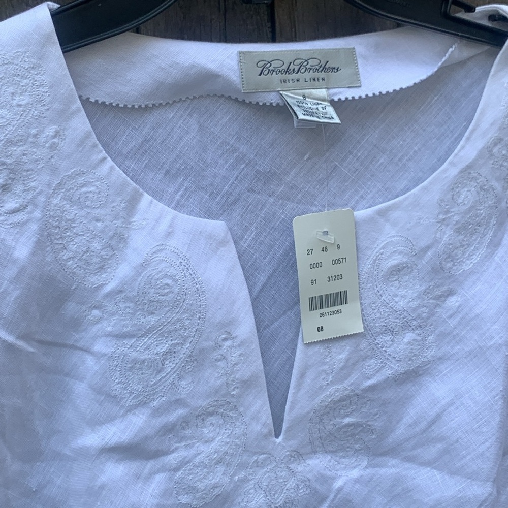 Brooks Brothers size 8 Irish linen tunic. NWT! - Picture 2 of 5